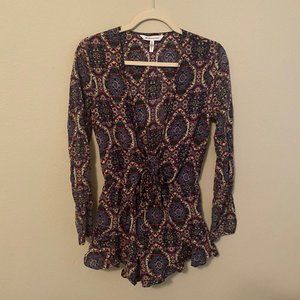 BCBG Low Cut Boho Romper Sz 4